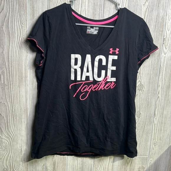 Women’s Under Armour breast cancer tee shirt size XL - Picture 1 of 3